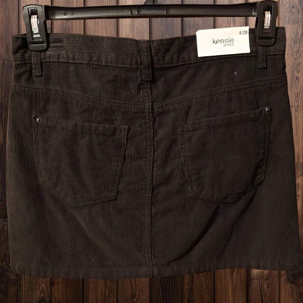 Kensie Black Corduroy Skirt - Picture 2 of 5